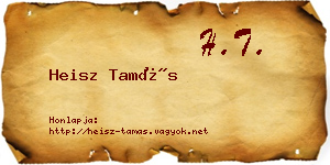 Heisz Tamás névjegykártya