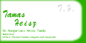 tamas heisz business card